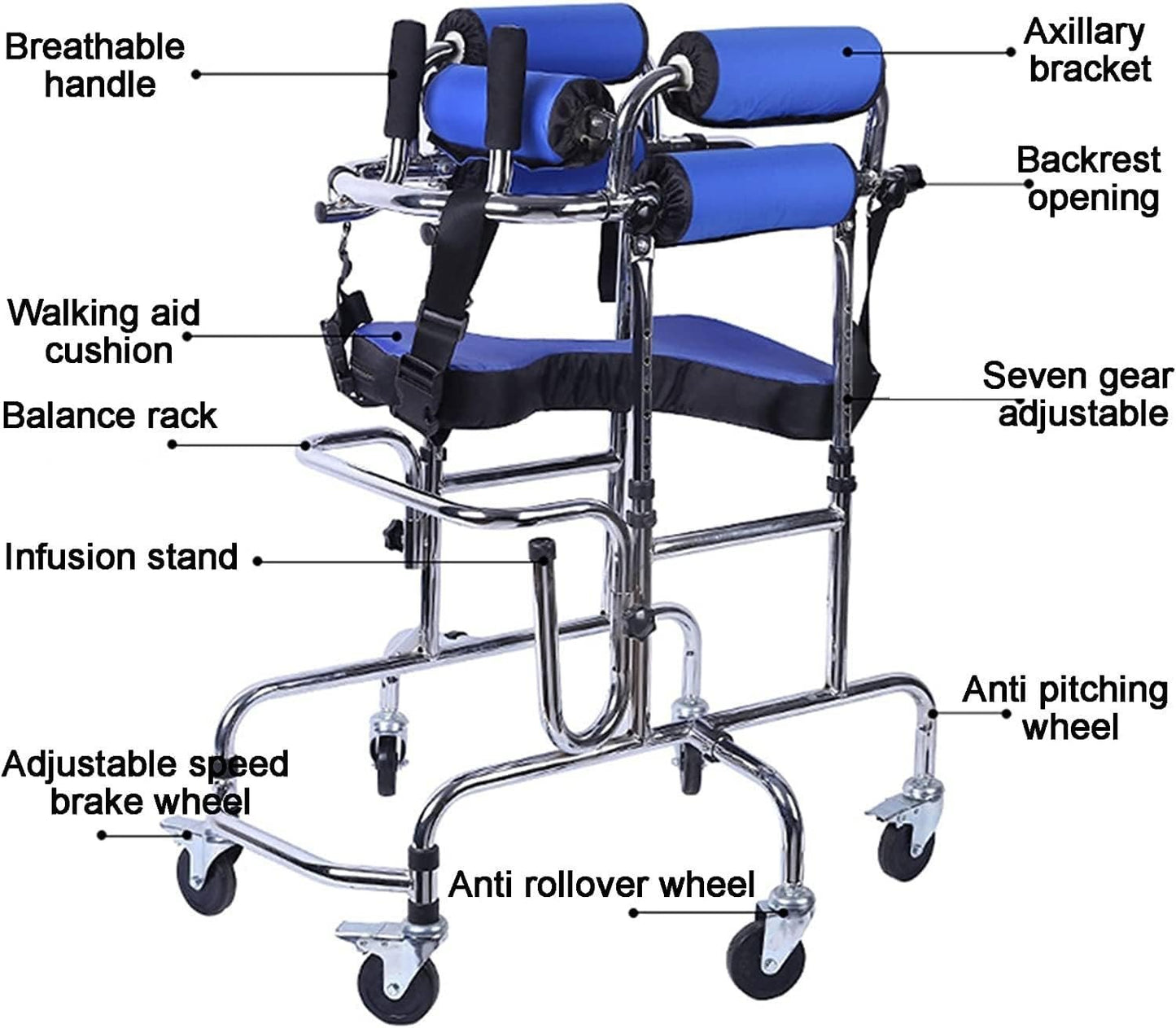 Standing Rollator Walker for CP Child with Seat Support